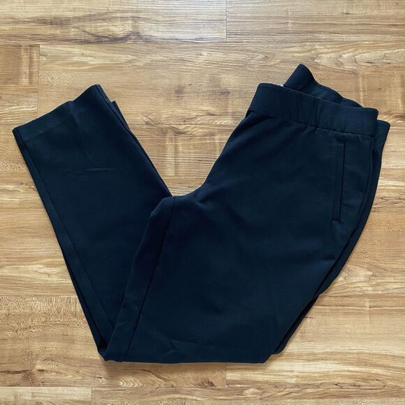 J. JILL M Black Ponte Slim Leg Pull-On Ankle Pants Business Casual Comfort Chic - Picture 12 of 16